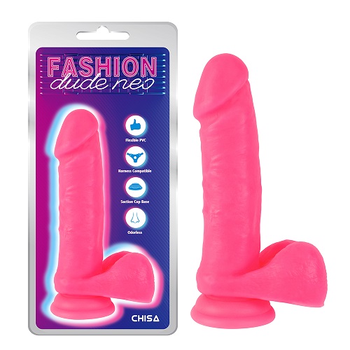 7,6'' penisové dildo s dvojitou hustotou ružové