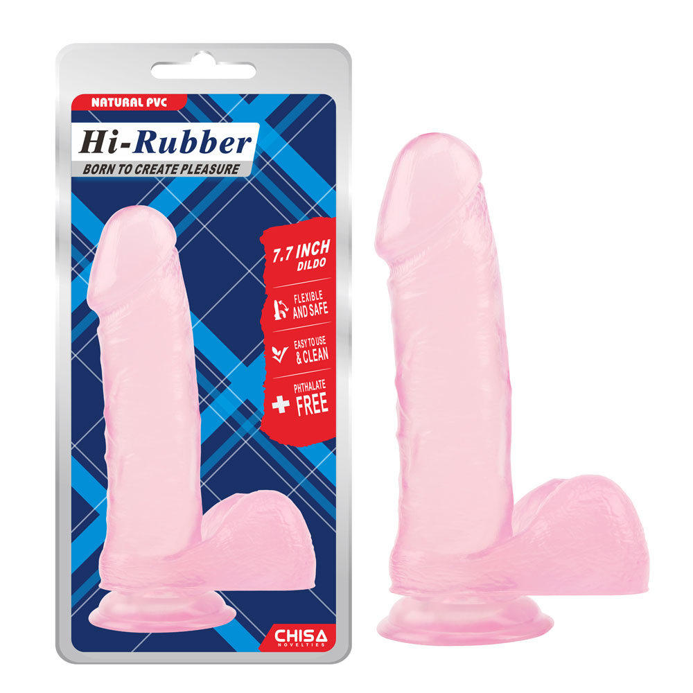 7,7-palcový dildo-ružový