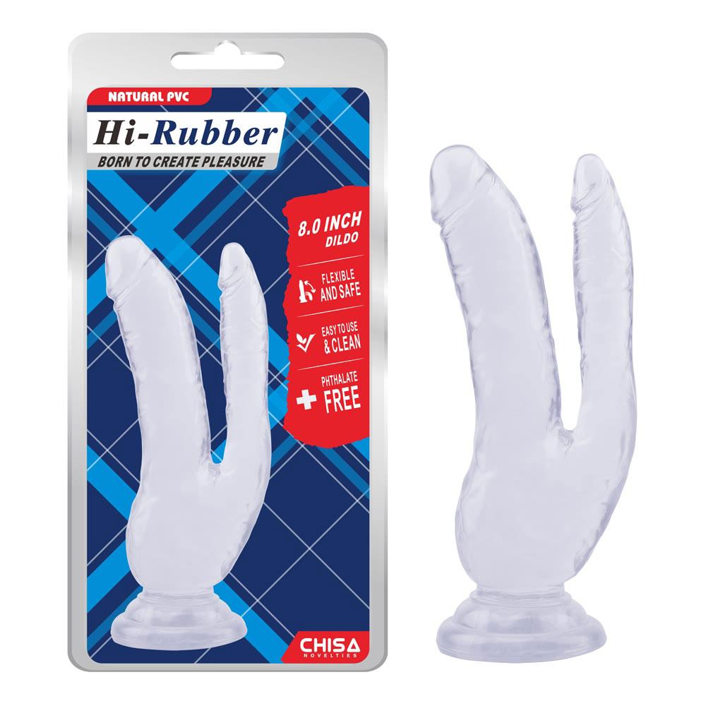 8,0-palcový dildo-Clear